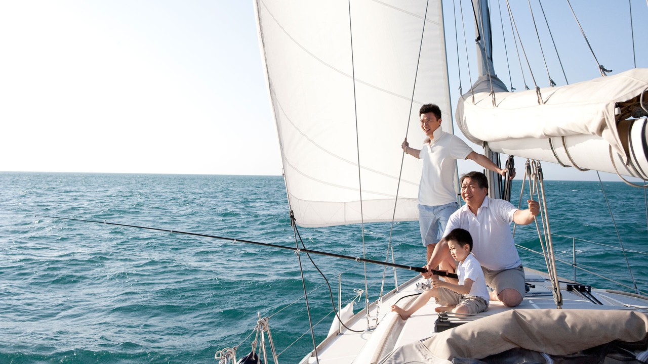three generations on the yacht; the image used for understanding legacy planning