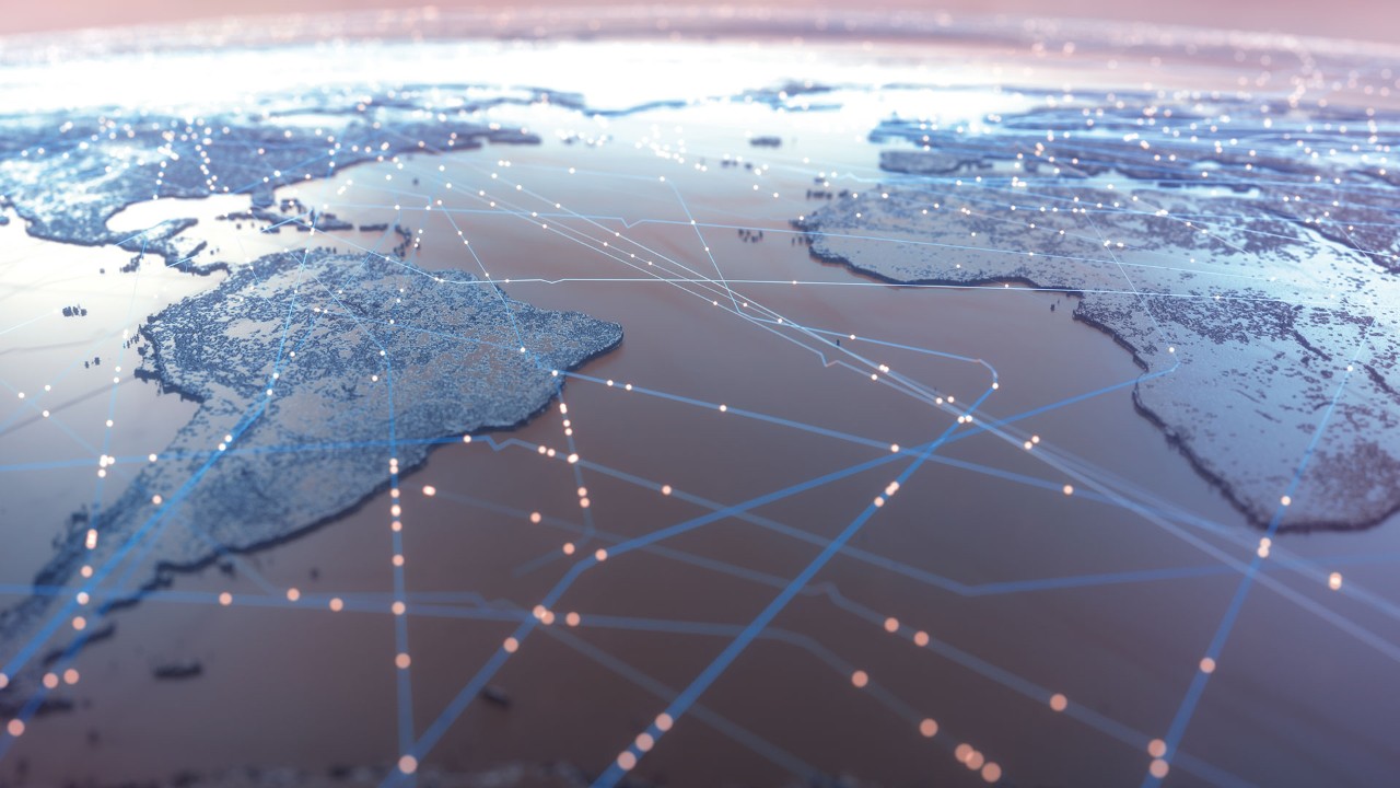 globe concept map; used for HSBC China Employee Banking Solution page
