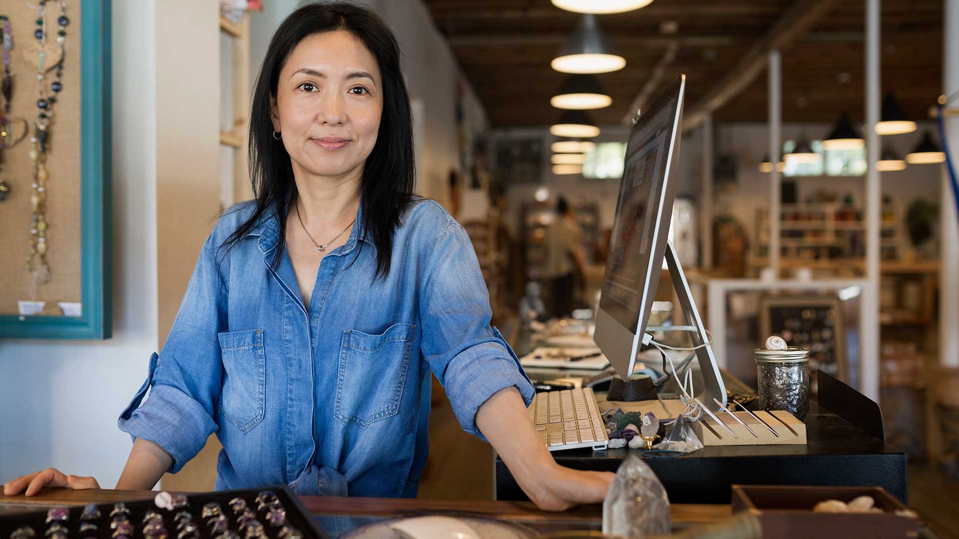 woman with computer; the image used for wealth grow money