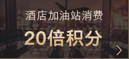  汇丰东航旅行联名信用卡：酒店加油站消费20倍积分