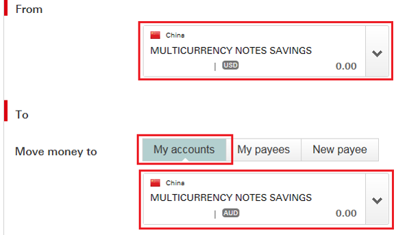 Transfer-My accounts