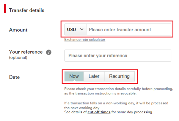 Enter all the required information.
