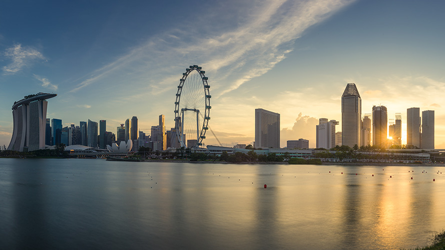 新加坡标志建筑全景