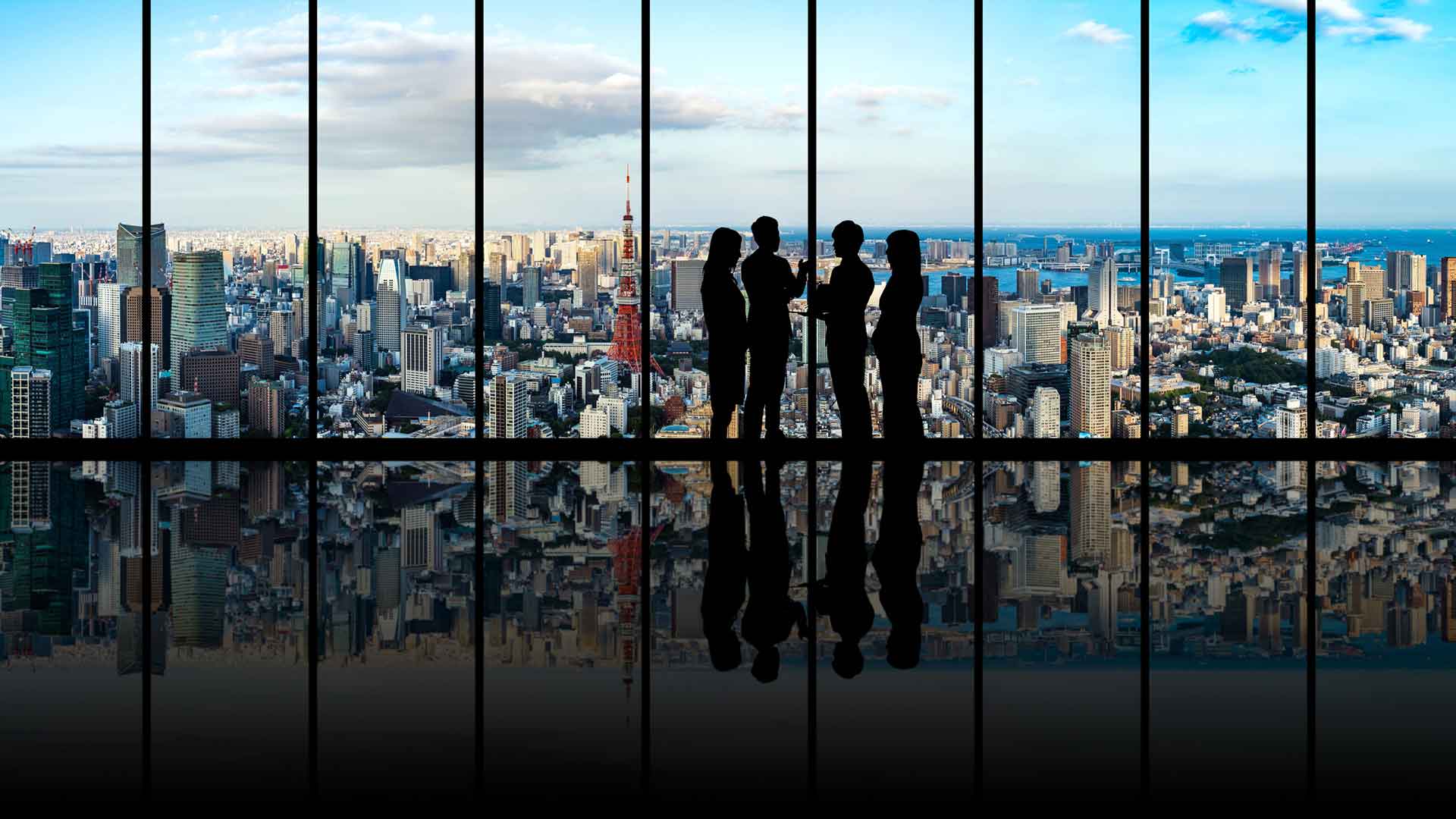people standing by the window
