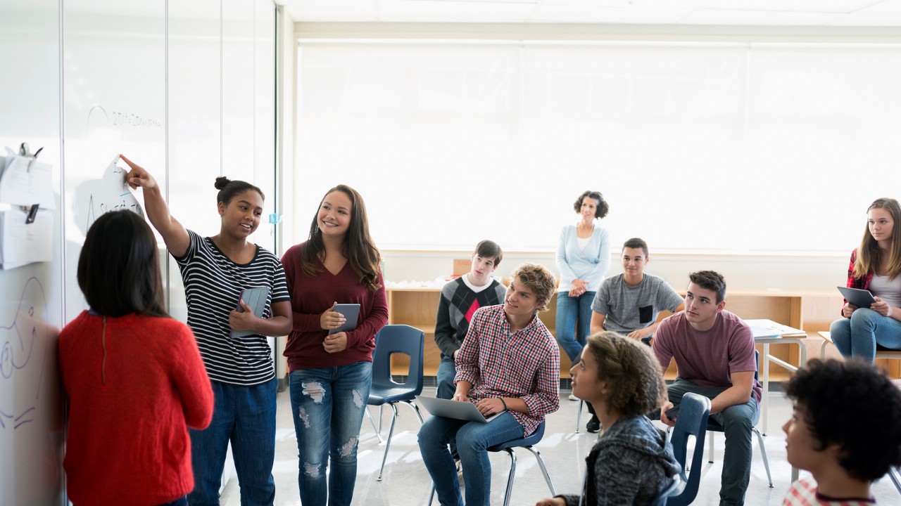 Students from all over the world are discussing