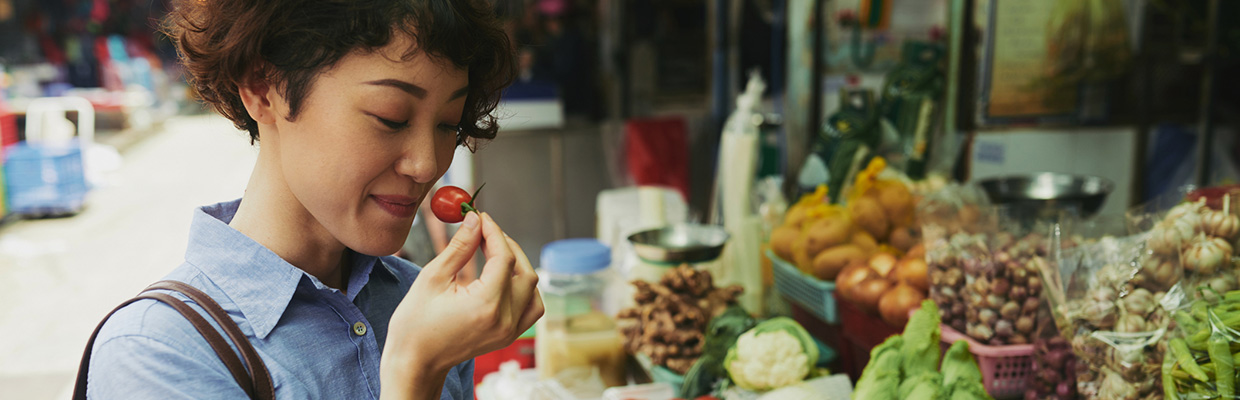 Lady picking fruits; the image used for plan for the future